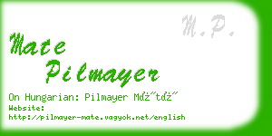 mate pilmayer business card